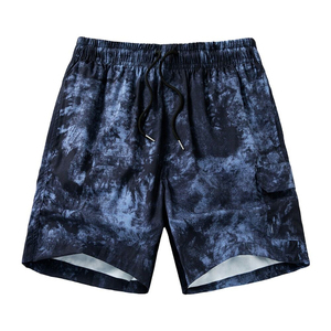 Shorts de basket décontractés pour hommes, séchage rapide, style cargo, avec poches, 100 % coton, amples, imperméables et respirants - Product Image 2