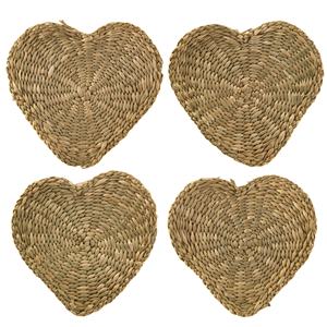 Elegant Pink Wave Seagrass <b>Placemat</b> <b>Round</b> Hollow Woven Tablemat Heatproof Coaster Rustic Charger Plates For Fine Dining Restaura - Product Image 4
