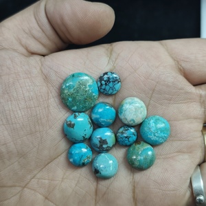 Natural Turquoise Octagon Geometric Cabochon Loose Gemstone Polished Flat Back Jewelry Stone Wholesale Supply - Product Image 1