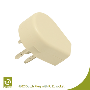 Adaptateur de prise hollandaise vers RJ11 pour accessoires téléphoniques, en ABS, certifié RoHS - Product Image 2