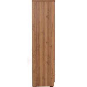 Armario Moderno de Tablero Laminado con Acabado Roble Natural, Armario para Ropa con Dos Puertas de Almacenamiento y Cajones Dobles en la Parte Inferior para Dormitorio - Product Image 5