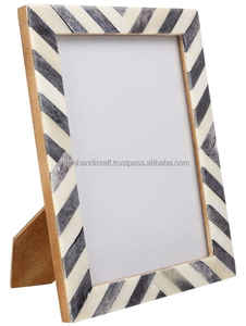 Cadre photo en bois incrusté d'os fabriqué à la main personnalisé de l'Inde miroir mural de meilleure qualité pour la décoration intérieure avec logo - Product Image 2