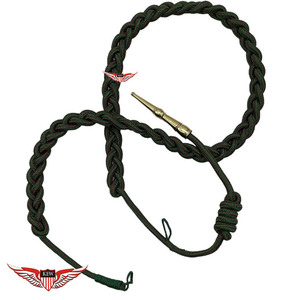 Cordon d'épaule tressé rouge avec embout en laiton, cordon d'épaule avec embout doré métallique - Product Image 6