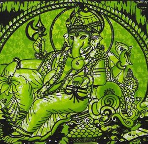 ผ้าปูโต๊ะลายพระพิฆเนศ ขนาด 40x30 นิ้ว ผ้าฝ้ายทำมือ หลายสี ผลิตโดยผู้ผลิตชาวอินเดีย - Product Image 3