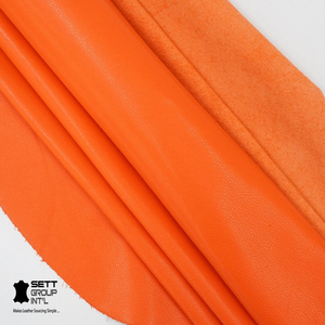 Cuir pleine fleur de vache OEM, croûte orange, 0,7-1,0 mm, pour la fabrication de chaussures, la décoration intérieure, les travaux de couture et les loisirs créatifs, outillage en cuir de qualité, fiable - Product Image 1
