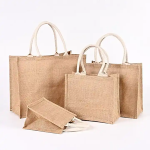 Sacs fourre-tout de luxe en coton et jute avec logo personnalisé pour les promotions d'entreprise, l'emballage de détail, les expositions et la promotion de la marque - Product Image 6