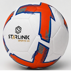 ลูกฟุตบอลสตาร์ลิงค์ สีขาว น้ำเงิน ส้ม ทนทาน แบบไฮบริด - Product Image 3