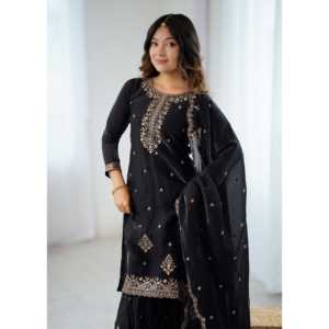 Top-bas de soirée de taille XS de créateur et Dupatta pour un look élégant - Product Image 6