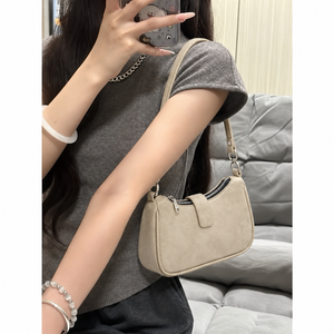 Bolso de Hombro en Forma de Y, Estilo Vintage, Color Beige, con Cierre de Cremallera, Mini Bolso para el Uso Diario - Moderno - Product Image 3