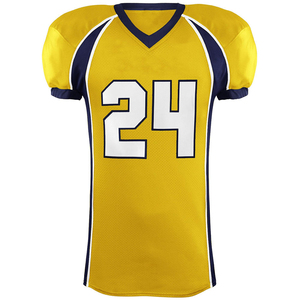 Camiseta deportiva de fútbol americano estilo streetwear, azul, con rayas, sublimada, para hombre. - Product Image 6