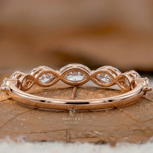 Anillo de Compromiso Minimalista con Diamante Natural, Certificado IGI, Corte Marquesa, Oro Rosa de 14K/18K, Anillo de Diamantes de Lujo para Mujer - Product Image 2