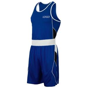 Conjunto de Uniforme de Boxeo Sublimado Personalizado con Chaleco y Pantalones Cortos de Poliéster Transpirable para Hombres, Entrenamiento Deportivo y Competencia - Product Image 4