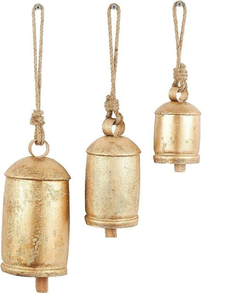 Cloches en laiton de luxe, cloche à main en métal unique pour la décoration de l'arbre de Noël, dernier ornement, cloche en métal pour l'église - Product Image 2