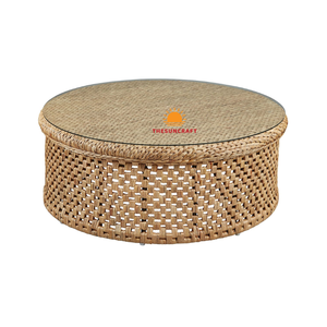 Mesa de Centro de Ratán Natural Hecha a Mano, Diseño de Mármol de Lujo, Directo de Fábrica de Muebles para el Hogar, Producto Más Vendido de Vietnam - Product Image 3