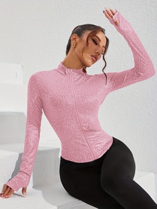 Women Running <b>Jacket</b> Breathable Yoga Fitness Sports Coat Lightweight Athletic <b>Workout</b> <b>Jacket</b> Custom Color Custom Logo - Product Image 3