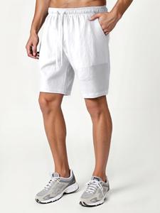 กางเกงวิ่งขาสั้นผู้ชายเอวกลาง ผ้าฝ้ายเฟรนช์เทอร์รี่ แห้งเร็ว ปักโลโก้ตามสั่ง สำหรับขายส่ง - Product Image 6