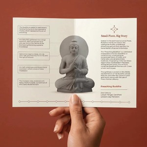 Escultura Clásica de Buda Hecha a Mano por Artesanos |   Figura de Arte Asiático Antiguo Inspirada en Templos |   Arte Budista de Primera Calidad - Product Image 1