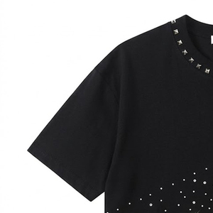 T-shirt uni pour homme à manches courtes, col rond, coupe décontractée, 100 % coton molletonné, écologique, infroissable, doux et confortable - Product Image 5