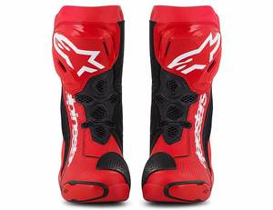 รองเท้าบูท Super R-Tech Moto สำหรับผู้ชาย สีแดง หนังสังเคราะห์ ปิดด้วยซิป ระบายอากาศได้ดี ใช้ได้ทุกฤดู รองเท้าบูทหุ้มข้อ ปิดนิ้วเท้า - Product Image 3