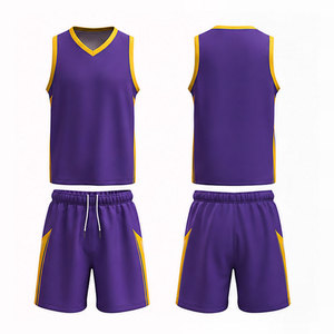 Vente en gros directe d'usine, ensemble de maillots de basket-ball personnalisés, vêtements de sport professionnels pour équipe, séchage rapide, légers et respirants - Product Image 4