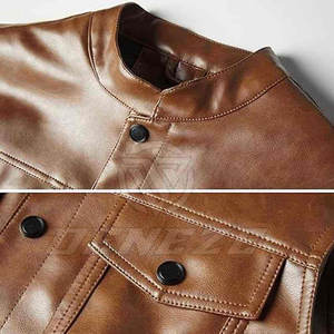 Chaleco de Cuero Transpirable con Logotipo Personalizado para Hombre, Chaleco de Cuero Ligero de Buena Calidad y Talla Personalizada en Venta - Product Image 5