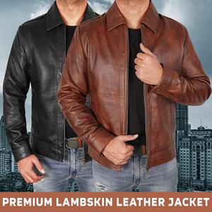 Performance Mens Leather Fashion <b>Jacket</b> Water Resistant Coating Leather Material Breathable Windbreaker Style Outerwear - Product Image 6