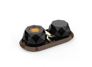 Elegante y lujoso juego de quemadores de incienso decorativos con materiales naturales de primera calidad, arreglados en un suave patrón de hojas beige y marfil. - Product Image 4