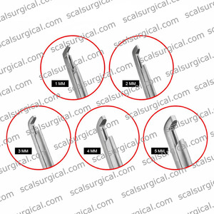 Punzón de Titanio Azul Ferris Smith Kerrison Rongeur de 1mm a 5mm con Punta Afilada para Neurocirugía y Cirugía de Columna Vertebral - Product Image 5