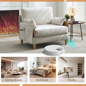 Divano Letto Reclinabile 3-in-1 Convertibile Stile Mid-Century Moderno, Adatto per Piccoli Spazi, con Tre Cuscini - Product Image 5