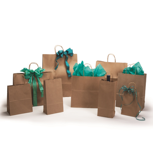 Bolsas de Papel Kraft Personalizadas al por Mayor, Ecológicas, Duraderas, con Logotipo, Asépticas, de Materiales Reciclados para Promociones y Exhibiciones en Supermercados - Product Image 1