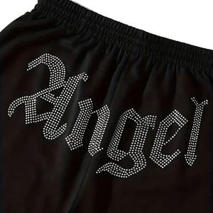 Nouveau design Jogger en molleton avec strass pour femme, style streetwear hip-hop décontracté, personnalisable avec logo OEM, idéal pour le yoga - Product Image 4