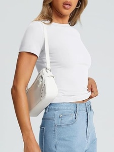 T-shirt en coton uni de haute qualité pour femmes - Product Image 4