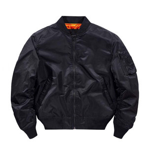 DAIZEN <b>STAR</b> Men Winter Eco-friendly Canvas Bomber <b>Jacket</b> Solid Color Zipper Closure Windproof Casual Outerwear Regular Fit 160g - Product Image 3