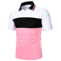 Koleksi Baju Pria Musim Panas Modern Fit Rajutan 100% Katun Bernapas, Lengan Pendek, Kasual, Fashionable, Trendy, Kancing