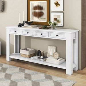 Consolle con Cassetti Portaoggetti e Ripiano Inferiore per Ingresso, Corridoio o Divano, con Funzionalità di Organizzazione Pratiche - Product Image 3