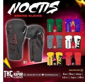 Guantes de Boxeo Profesionales de Alta Calidad con Cordones, Diseño Noctis, Acolchado Reforzado en los Nudillos, Núcleo de Espuma Moldeada a Máquina para Entrenamiento - Product Image 1