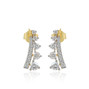 Pendientes de Diamantes Cultivados en Laboratorio de Oro Sólido de 14K, Joyería Hecha a Mano para Mujer, Pendientes de Diamantes de Lujo de 1.02 Ct, Venta al por Mayor - Product Image 2