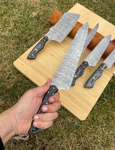 Premium LEGACY BLADES 5-Piece Ambidextrous Sustainable Handmade 67-Layer Damascus Kitchen <b>Knife</b> <b>Set</b> Meat Fruit Vegetables - Product Image 3