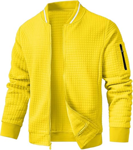 Vestes universitaires pour hommes HOOD CREW, manches en simili cuir, style Letterman, veste de baseball pour garçons, personnalisable, vente en gros - Product Image 2