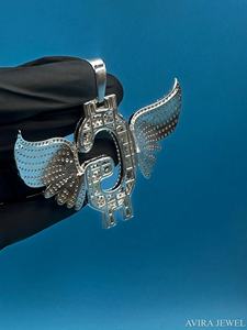 Pendentif Hip Hop Tendance en Argent Sterling Massif 925 Plaqué Or Rose Jaune avec Diamant Moissanite pour les Amateurs de Mode - Product Image 4