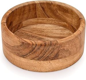 Plateau en bois écologique en bois d'acacia et de manguier, bol décoratif pour servir des fruits, des collations, pour la table à manger, décoration de la maison, fournisseur - Product Image 1