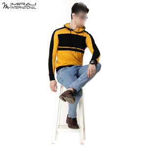 Sweat-shirts à capuche pour hommes, style pull, avec logo personnalisé, broderie et patch, manches amovibles, pour l'hiver, vente en gros - Product Image 6