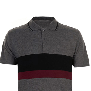 Polo de Manga Corta para Hombre, Color Gris Oscuro, Tejido Sólido, Corte Regular Informal - Product Image 3