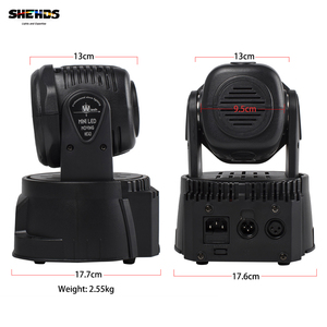 ไฟดิสโก้ SHEHDS 6in1 RGBWAUV สำหรับดีเจ ระบบ DMX512 มินิ LED Moving Head สำหรับ KTV คลับ บาร์ - Product Image 4