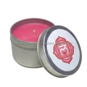 Artisanal Root Chakra Healing <b>Candle</b> – Luxury <b>Red</b> Soy Wax Votive in Silver Travel Tin - Product Image 6