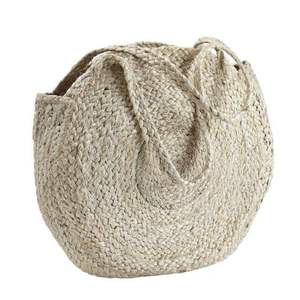Bolso de mano redondo de yute de fibra natural, ecológico, para compras, para mujer - Product Image 2
