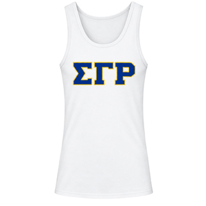 Camiseta sin mangas Sigma Gamma Rho para mujer, personalizada con letras griegas, sin mangas, informal, para verano, deportiva, para entrenamiento, a la moda - Product Image 1