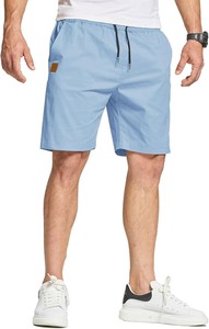 Shorts décontractés pour homme avec logo personnalisé, 100 % coton, taille mi-haute, fermeture à cordon, en toile douce et respirante de haute qualité - Product Image 2