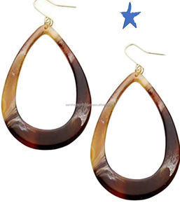 Boucle d'oreille en corne Boucle d'oreille en corne naturelle de haute qualité pour femme Boucle d'oreille Bijoux en corne Utilisation quotidienne naturelle Buffalo - Product Image 2