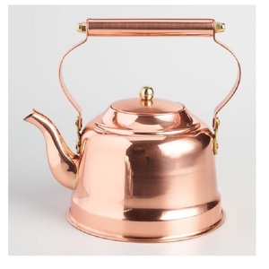 Bouilloire à thé en cuivre de style élégant avec corps martelé à la main et poignée en bois fleuri pour un service de thé raffiné à des prix compétitifs - Product Image 6